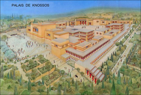 Plán paláce Knossos